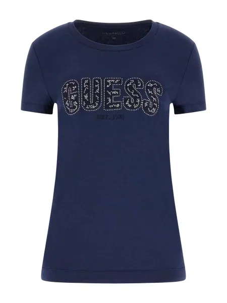 Koszulka Guess z krótkim rękawem niebieska