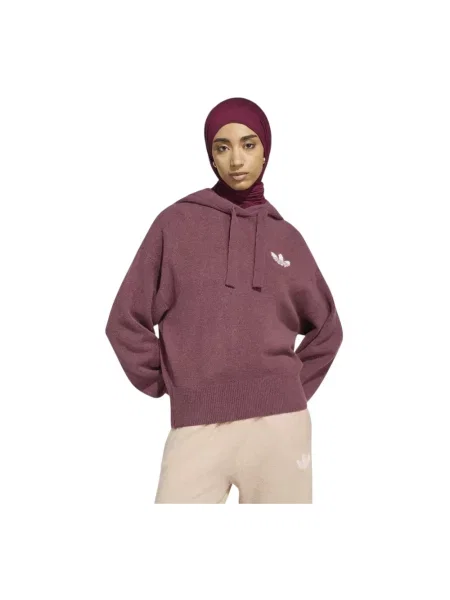 Dzianinowa bluza sportowa Adidas Originals fioletowa