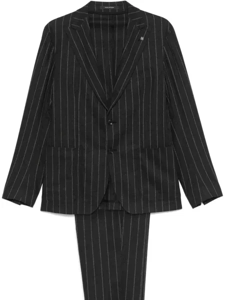 Pruhovaný oblekový oblek Tagliatore šedý