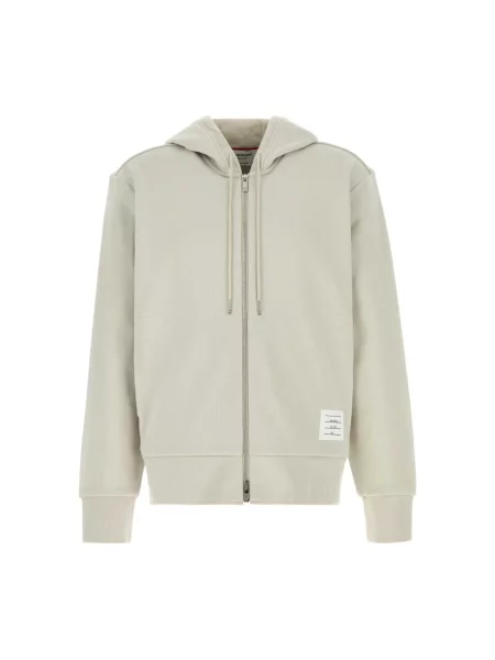 Bluza z kapturem Thom Browne z kapturem z dżerseju szara