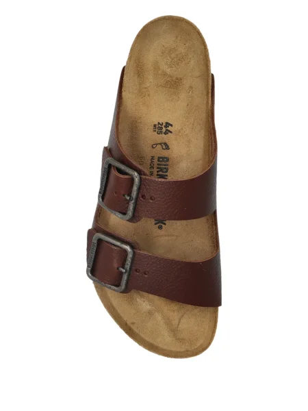 Кожени сандали Birkenstock с катарама кафяво