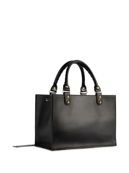 Кожена шопинг чанта Balenciaga черно