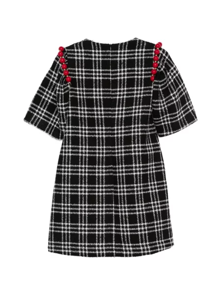Rochie mini Alessandro Enriquez în carouri negru