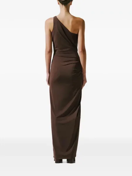 Rochie maxi Baobab cu volane maro