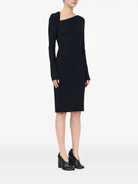 Rochie midi Mm6 Maison Margiela din jerseu negru