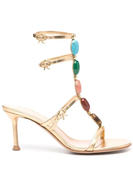 Sandale Gianvito Rossi din piele auriu