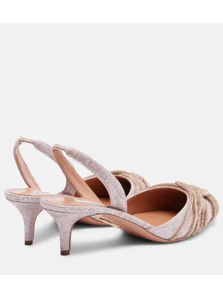 Pantofi cu toc Aquazzura slingback roz