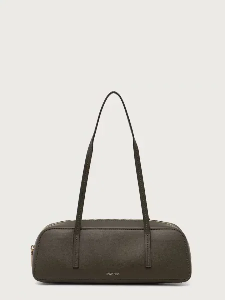Calvin Klein baguette kabelka z imitace kůže zelená