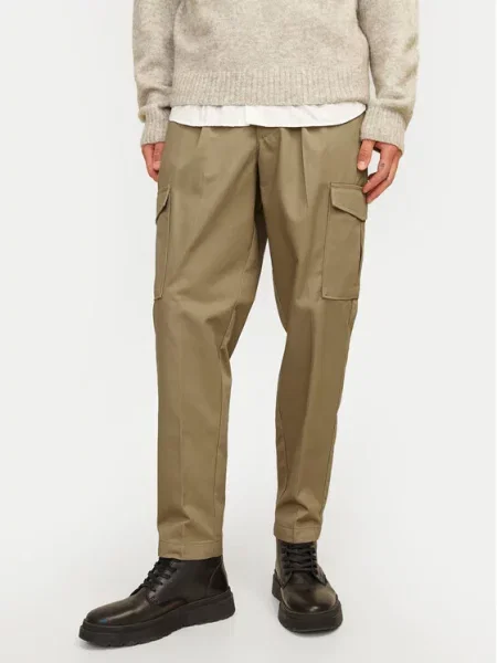 Hlače iz tkanine Jack&Jones rjava