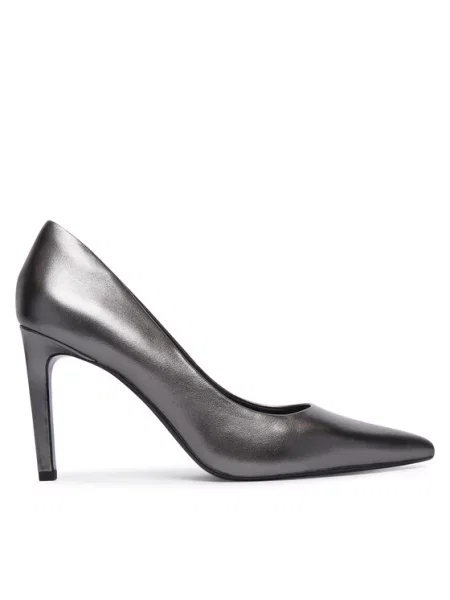 Calvin Klein Pantofi cu subțire Ess Stiletto 90 Met Lth închis gri