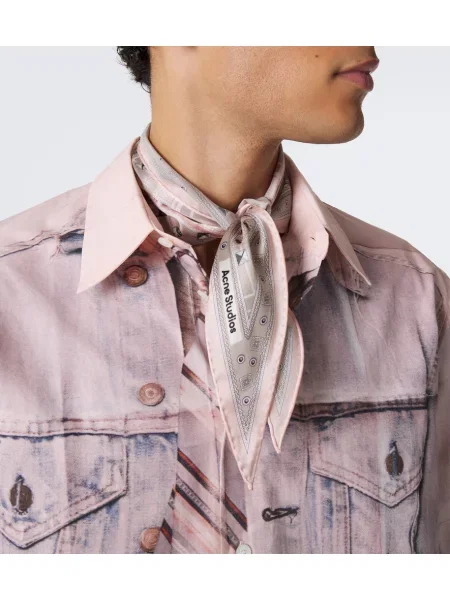 Fular Acne Studios din satin cu imagine
