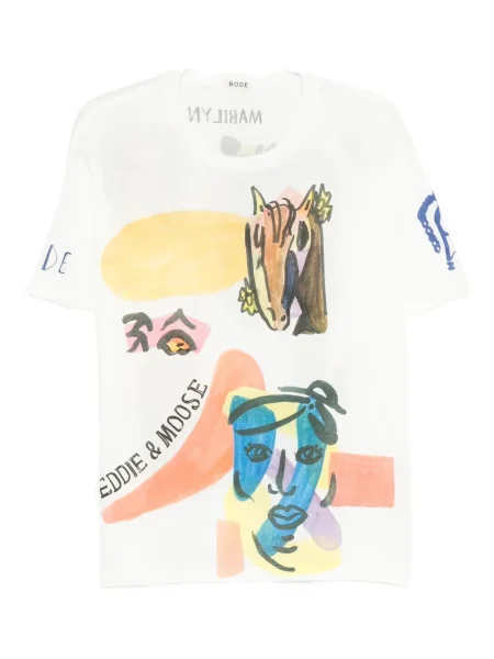 Tricou Bode cu imagine alb