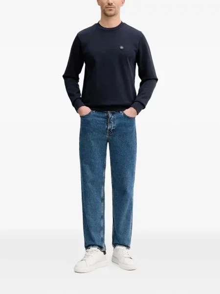 Hanorac crewneck Boss albastru