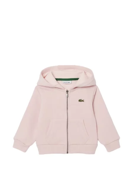 Bluza polarowa dziecięca Lacoste różowa