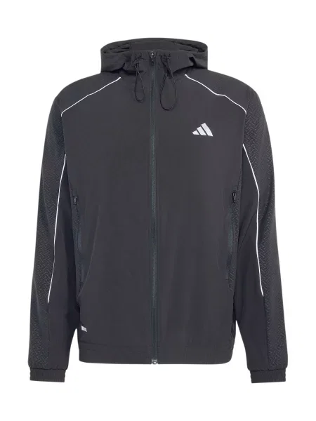 ADIDAS PERFORMANCE Geacă sport Tech Apparel Slim Track gri deschis / negru alb