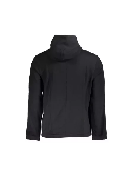 Lniana bluza z kapturem Calvin Klein z kapturem z długim rękawem czarna