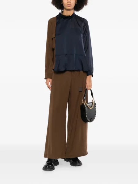 Cu centură pantaloni Sacai maro