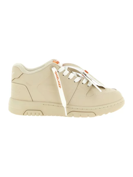Sneakersy Off-white skórzane biznesowe białe