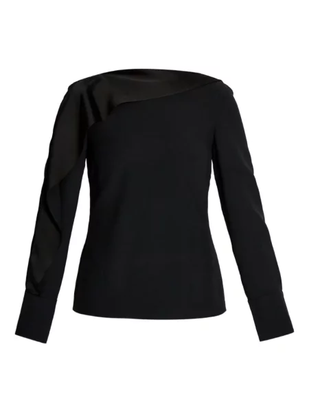 Top Erdem din satin lung negru
