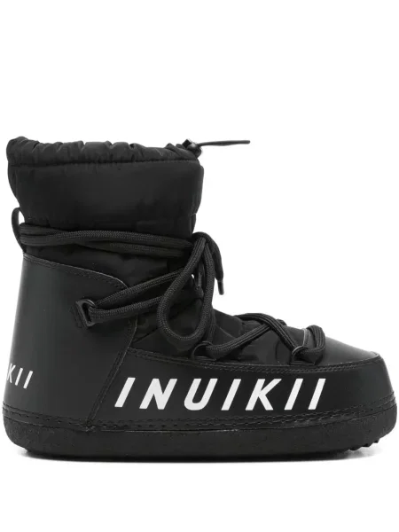 Botine Inuikii cu șireturi din dantelă negru