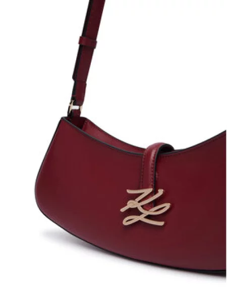 Karl Lagerfeld Torba za na rame K/Autograph bordo crvena