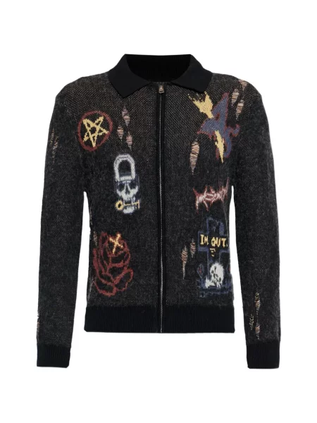 Grafic cardigan Allsaints negru