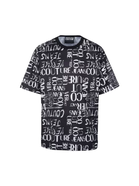 Koszulka Versace Jeans Couture z logo czarna