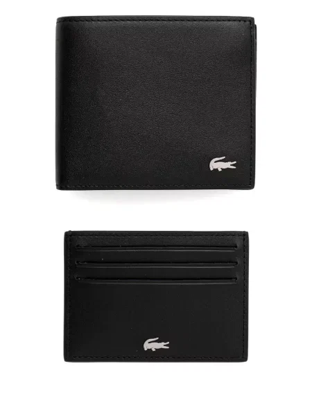 Raštuotas piniginė Lacoste juoda