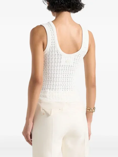 Top Manière De Voir tricotate alb