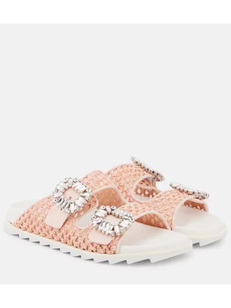 Sandale Roger Vivier de cristal roz