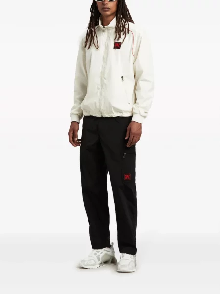 Siuvinėta bomber striukė Palm Angels balta