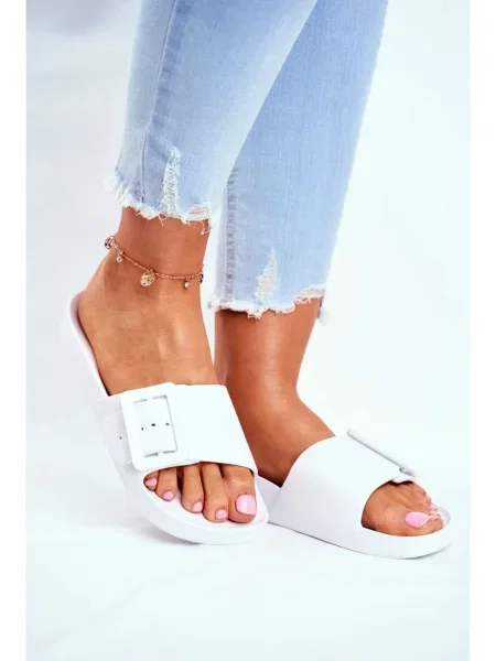 Šľapky Big Star Shoes s prackou biela