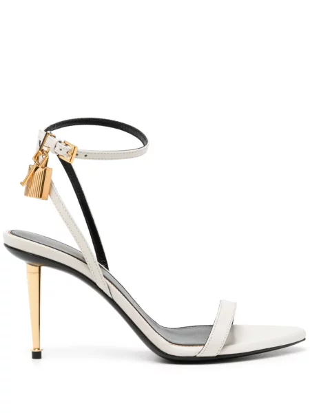 Sandale Tom Ford din piele alb