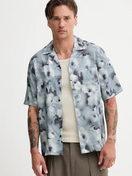 Samsoe Samsoe cămașă SAOSCAR regular gri