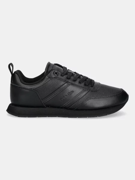Pánske topánky Calvin Klein Low Prof Runn Laceup Tape Triple Black čierna