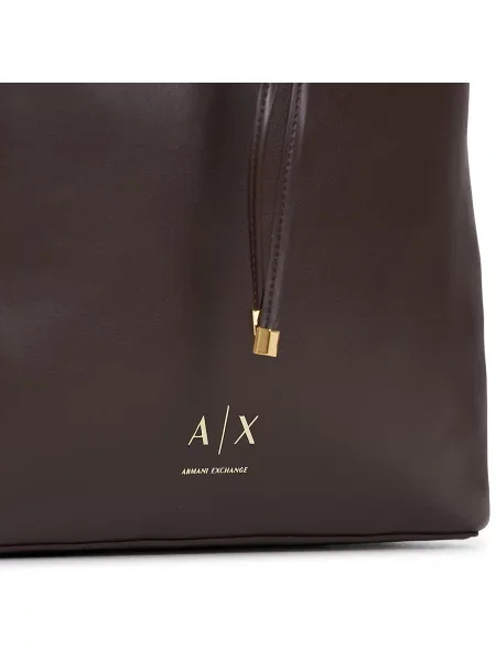 Hobo kabelka Armani Exchange z ekologickej kože hnedá