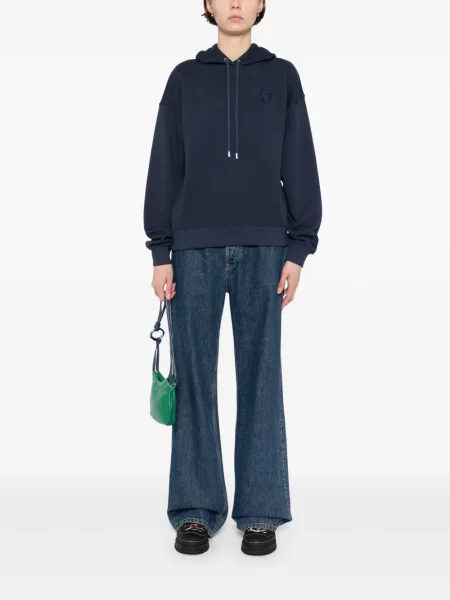 Hanorac cu glugă Maison Kitsune albastru