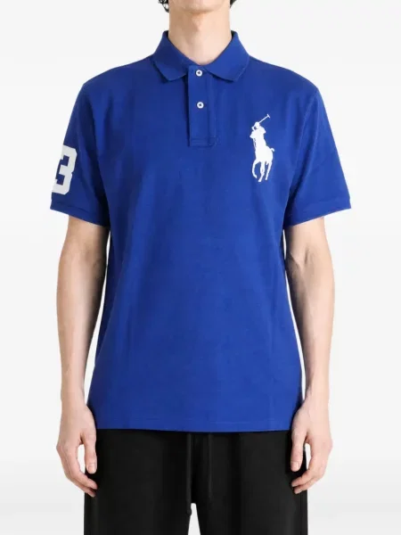 Tricou polo Polo Ralph Lauren cu autograf negru