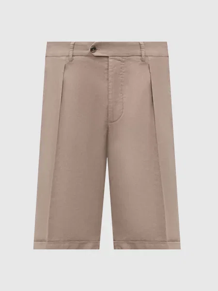 Шорти з льоном Capobianco бежеві