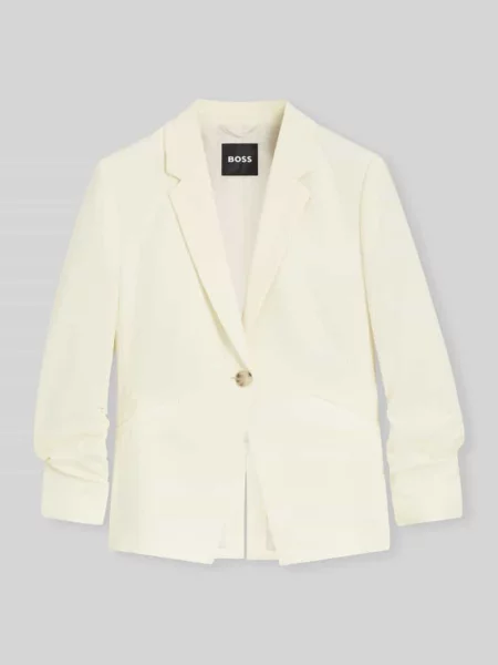 Żakiet o kroju slim fit z marszczonymi rękawami model Boss