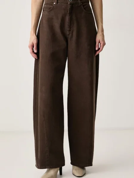 Weekend Max Mara Spodnie materiałowe Ordine brązowy