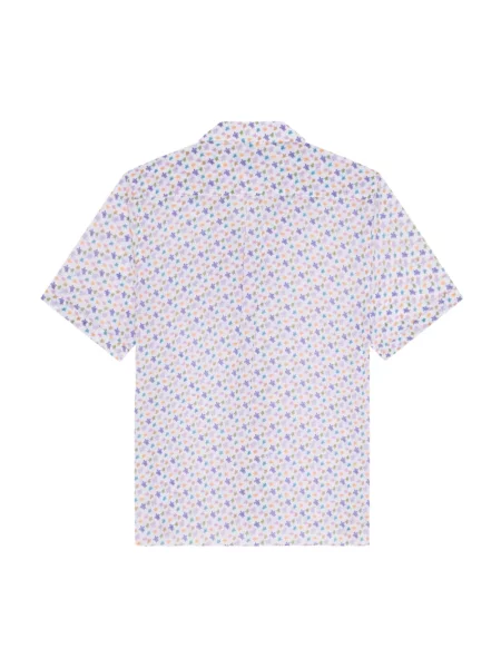 Vilebrequin Koszule Mężczyzna M Cotton Voile Shirt Micro Ronde des Tortues biały