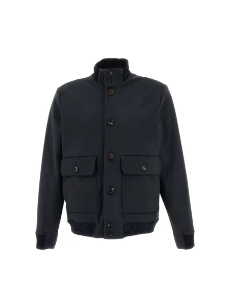 Kurtka skórzana Rrd termoaktywna niebieska