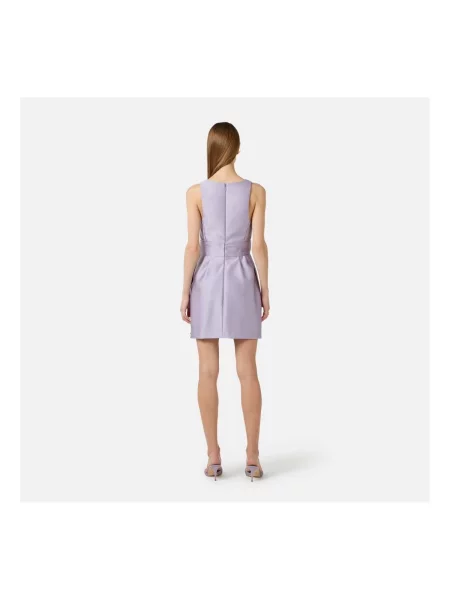 Elisabetta Franchi De satin rochie roz