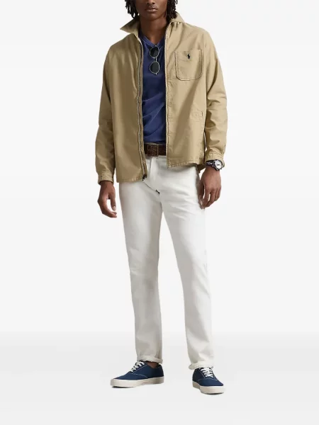 Λινένιος καρό κάλτσες Polo Ralph Lauren τσέπες στο στήθος μαύρο