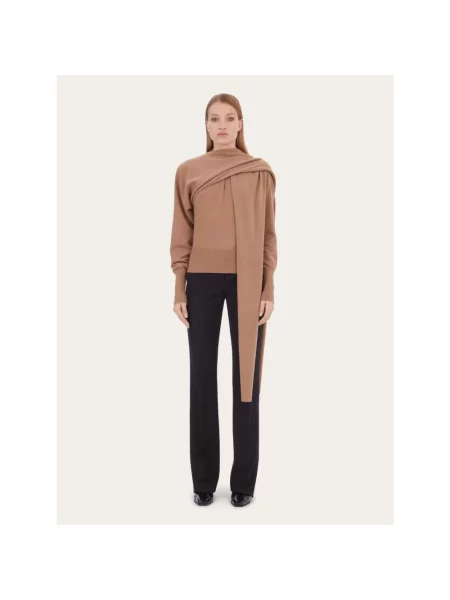 Sweter Salvatore Ferragamo beżowy
