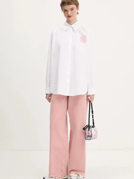 Hugo Blue koszula Elisana_B relaxed z kołnierzykiem klasycznym biały