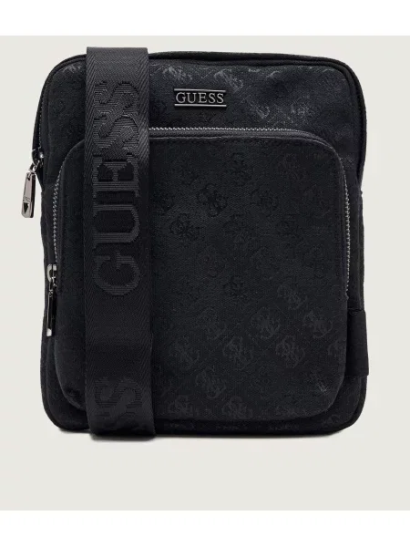 GUESS Geantă de umăr Boston' negru