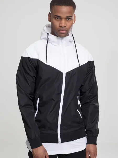 Urban Classics Geacă de primăvară-toamnă Arrow negru alb