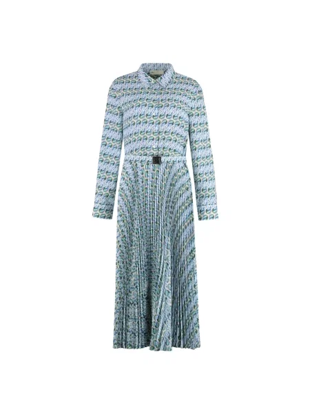 Sukienka koszulowa Tory Burch z nadrukiem niebieska